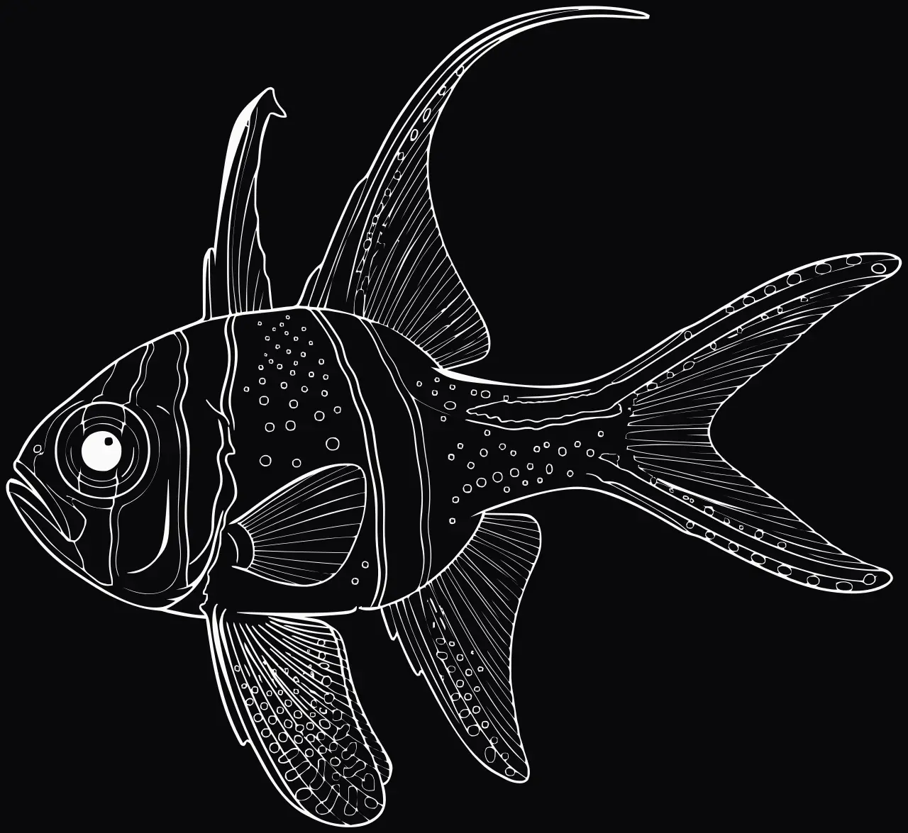 Banggai-Kardinalbarsch (Pterapogon kauderni), Lasergravur
