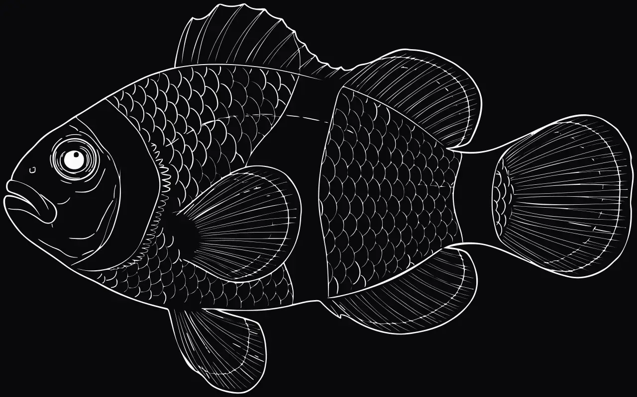 Falscher Clownfisch (Amphiprion ocellaris), Lasergravur