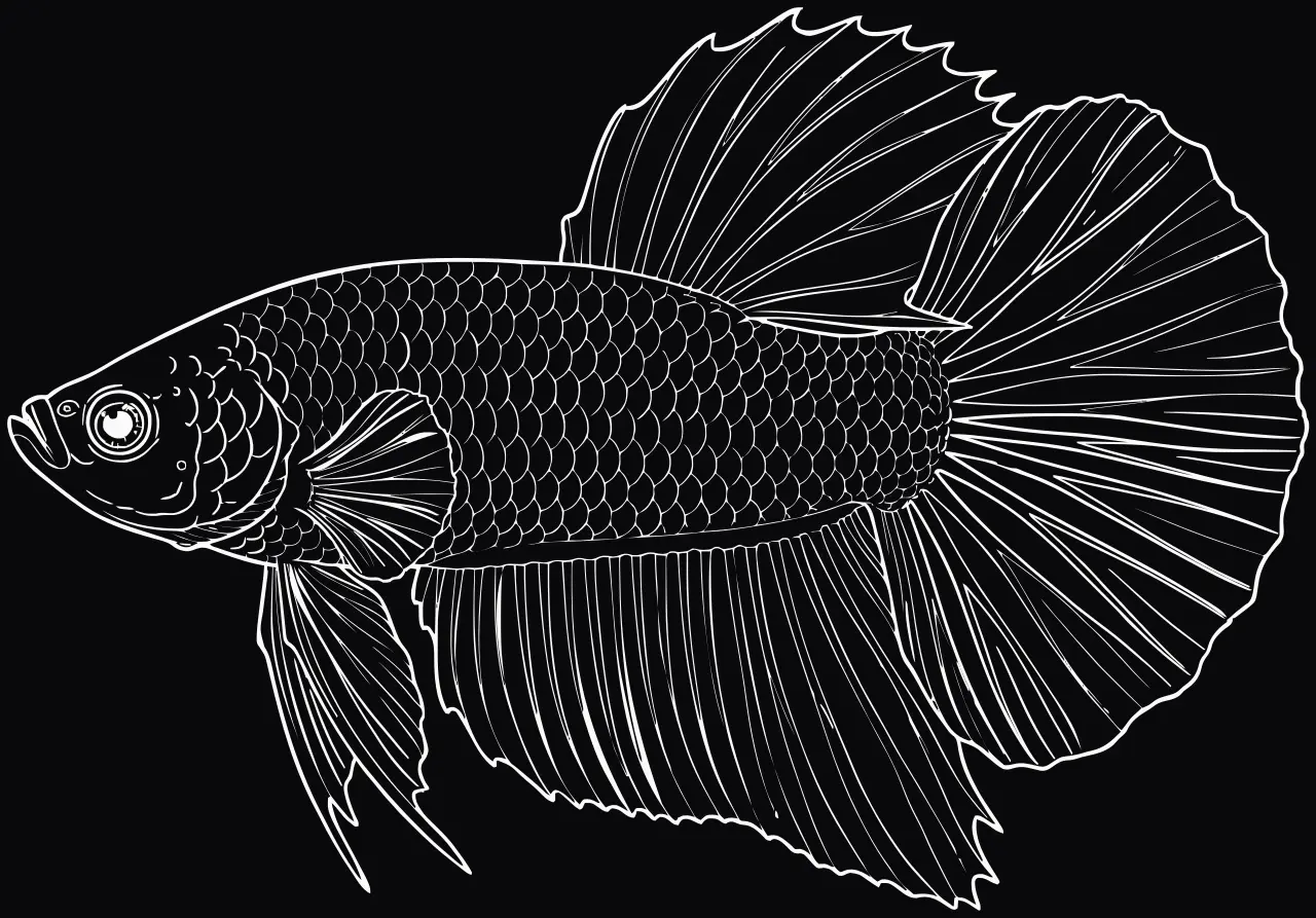 Siamesischer Kampffisch (Betta splendens), Lasergravur
